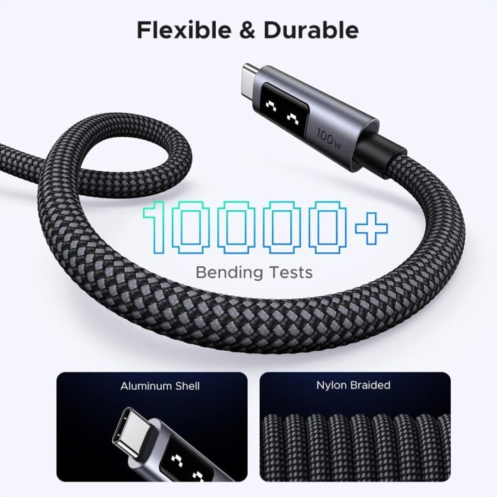 Cable UGREEN Uno USB C A USB C 100W PD Carga Rápida 2 Metros 5A Nylon Trenzado Cable UGREEN Uno USB C A USB C 100W PD Carga Rápida 2 Metros 5A Nylon Trenzado