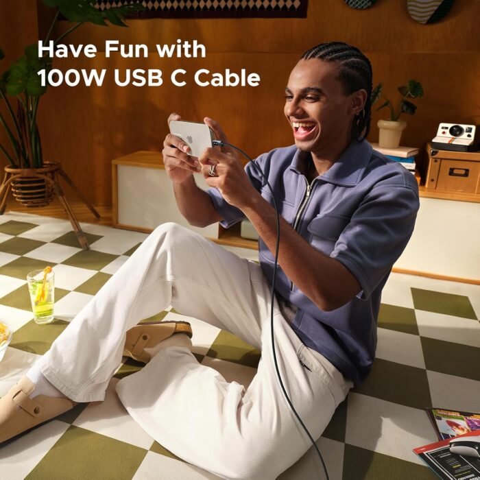 Cable UGREEN Uno USB C A USB C 100W PD Carga Rápida 2 Metros 5A Nylon Trenzado Cable UGREEN Uno USB C A USB C 100W PD Carga Rápida 2 Metros 5A Nylon Trenzado