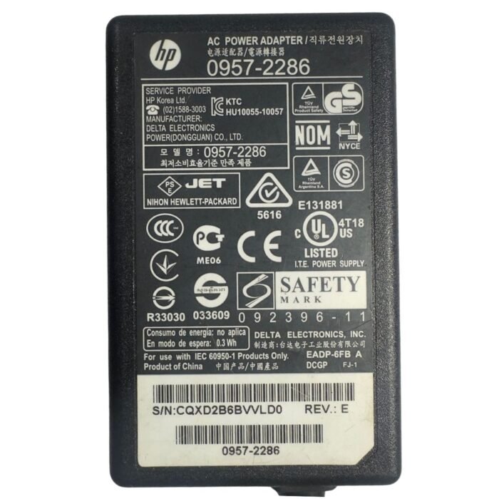 Adaptador De Corriente HP 0957-2286 Usado Conector Morado
