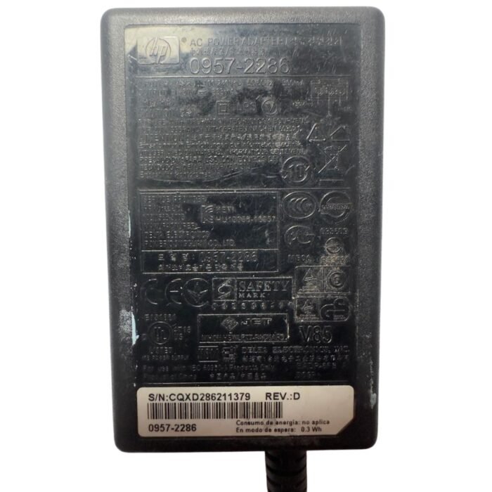 Adaptador de Corriente HP 0957-2286 30V 333mA Conector Morado para Impresoras HP DeskJet Usado