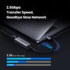 Adaptador UGREEN USB-A 3.0 a RJ45 Ethernet 2.5G CM648