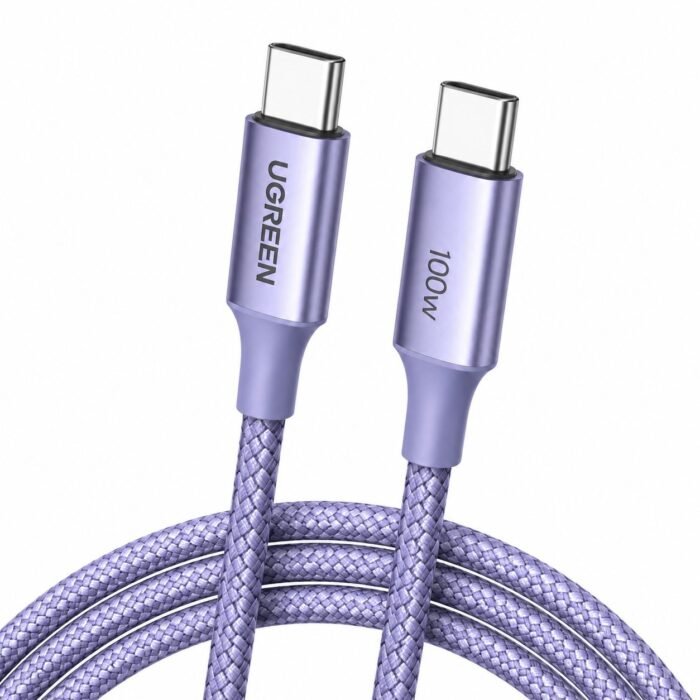 Cable UGREEN Uno USB-C a USB-C PD 100W Carga Rápida 5A Trenzado 1 Metro