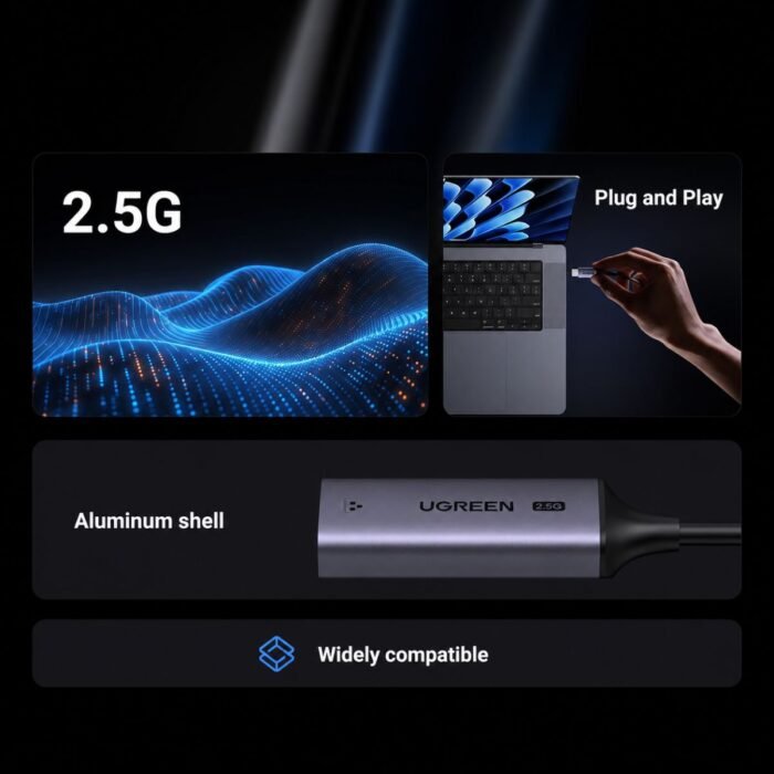 Adaptador UGREEN USB-A 3.0 a RJ45 Ethernet 2.5G CM648