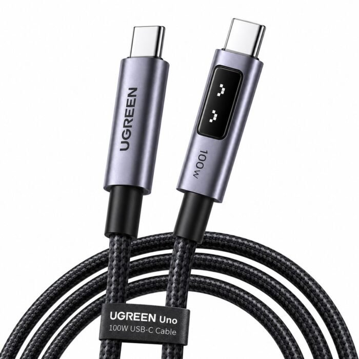 Cable UGREEN Uno USB C A USB C 100W PD Carga Rápida 2 Metros 5A Nylon Trenzado Cable UGREEN Uno USB C A USB C 100W PD Carga Rápida 2 Metros 5A Nylon Trenzado