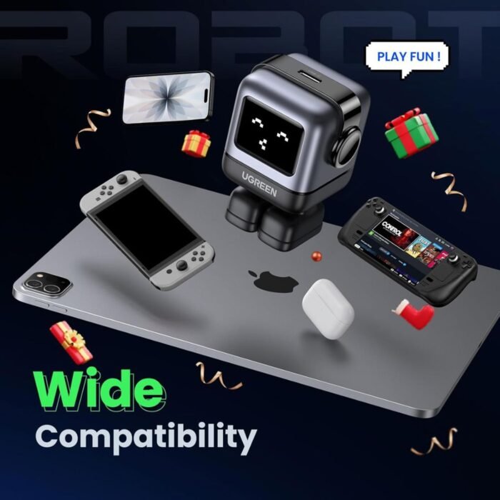 Cargador UGREEN Uno RG 30W USB-C PD GaN Fast Charger Robot Inteligente