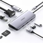 Adaptador UGREEN USB-C 10 en 1 Multifuncional HDMI VGA RJ45 USB SD TF PD 100W
