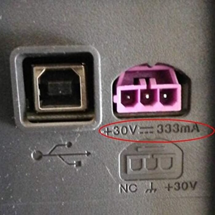 Adaptador de Corriente HP 0957-2286 30V 333mA Conector Morado para Impresoras HP DeskJet Usado