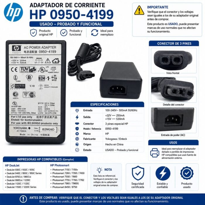 Cargador hp 0950