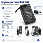 Cargador Dell 90W Original 19.5V 4.62A Punta 7.4x5.0mm
