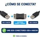 Adaptador USB-A Hembra a Hembra para Unión y Extensión de Cables USB