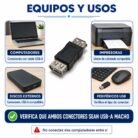 Adaptador USB-A Hembra a Hembra para Unión y Extensión de Cables USB