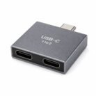 Adaptador USB-C macho a doble USB-C hembra