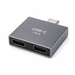 Adaptador USB-C macho a doble USB-C hembra