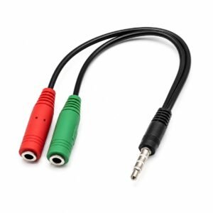 Adaptador de Audio 3.5 mm TRRS Macho a Micrófono y Audífonos 2 Hembras