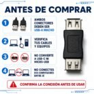 Adaptador USB-A Hembra a Hembra para Unión y Extensión de Cables USB