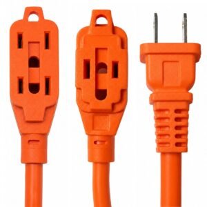 Extensión Eléctrica Naranja Unitec 3 Metros 14 AWG 15A 1650W 3 Servicios