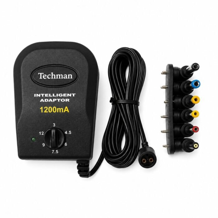 Adaptador Universal Techman AD-1201 1200 mA de 3 V a 12 V Adaptador Universal Techman AD-1201 1200 mA de 3 V a 12 V