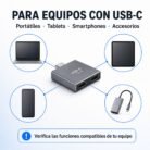Adaptador USB-C macho a doble USB-C hembra
