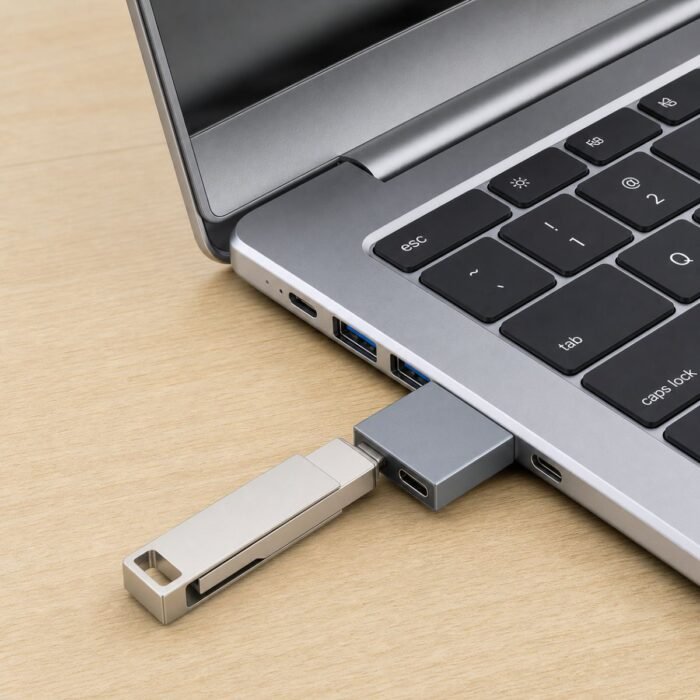 Adaptador USB-C macho a doble USB-C hembra