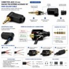 Conector Jack 3.5 mm Macho TRS Estéreo Acodado 90° para Soldar Cable