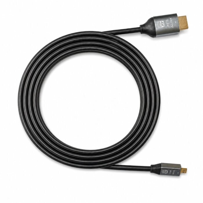 Cable HDMI Tipo A macho a Micro HDMI Tipo D macho de 1,5 metros.