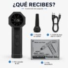 Mini Soplador de Aire Turbo Recargable con Linterna LED y Motor Brushless