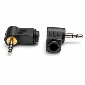 Conector Jack 3.5 mm Macho TRS Estéreo Acodado 90° para Soldar Cable