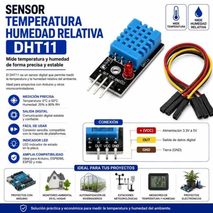 Sensor Temperatura Humedad Relativa DHT11