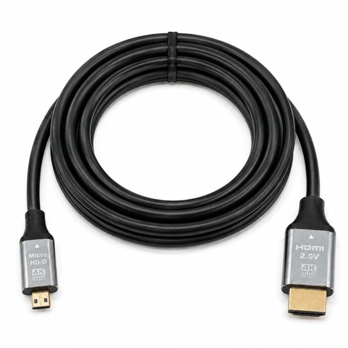 Cable HDMI Tipo A macho a Micro HDMI Tipo D macho de 1,5 metros.