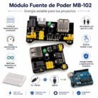 Módulo Fuente de Poder MB-102 3.3V / 5V para Protoboard Arduino