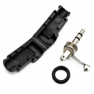 Conector Jack 3.5 mm Macho TRS Estéreo Acodado 90° para Soldar Cable