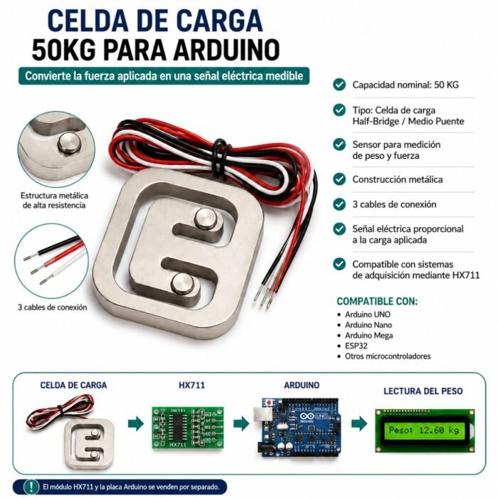 Sensor Celda de Carga 50KG