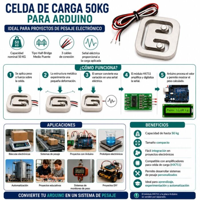 Sensor Celda de Carga 50KG
