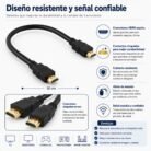 Cable HDMI 2.0 de 30 cm 4K UHD 60 Hz HDR 18 Gbps