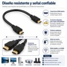 Cable HDMI 2.0 de 60cm 4K 60Hz HDR 18Gbps
