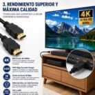 Cable HDMI 2.0 de 30 cm 4K UHD 60 Hz HDR 18 Gbps