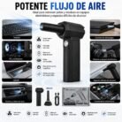 Mini Soplador de Aire Turbo Recargable con Linterna LED y Motor Brushless