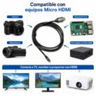 Cable HDMI Tipo A macho a Micro HDMI Tipo D macho de 1,5 metros.