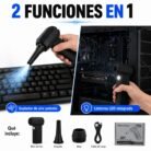 Mini Soplador de Aire Turbo Recargable con Linterna LED y Motor Brushless