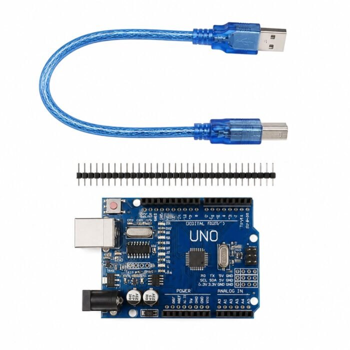Arduino UNO R3 Compatible ATmega328P SMD con Cable USB y Pines