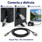 Cable HDMI Tipo A macho a Micro HDMI Tipo D macho de 1,5 metros.
