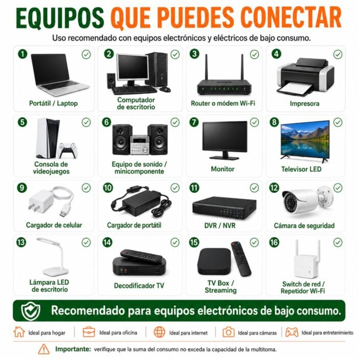 multitoma metálica regleta eléctrica multitoma 6 salidas regleta 6 tomas multitoma con switch multitoma con fusible extensión eléctrica multitoma negra tomas naranjas conexión a tierra multitoma para oficina multitoma para hogar multitoma para negocio