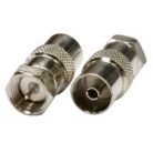 Adaptador Coaxial F Macho a TV Hembra IEC/PAL Metálico 75 Ohmios