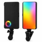 Luz LED RGB Recargable con Clip para Celular, Video y Selfies