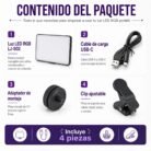 Luz LED RGB Recargable con Clip para Celular, Video y Selfies