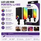 Luz LED RGB Recargable con Clip para Celular, Video y Selfies