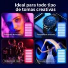 Luz LED RGB Recargable con Clip para Celular, Video y Selfies