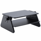 Soporte Elevador Ajustable para Monitor y Portátil de 3 Alturas con Repisa Organizadora – Negro