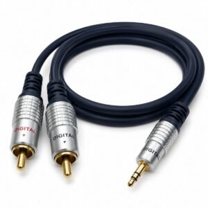 Cable de Audio Estéreo DIGITAL 3.5 mm Macho a 2 RCA Macho de 90 cm