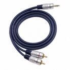 Cable de Audio Estéreo DIGITAL 3.5 mm Macho a 2 RCA Macho de 90 cm